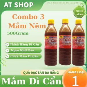 [COMBO 3] Mắm Nêm Dì Cẩn – 3 Chai 500g – Chuẩn Vị Đà Nẵng Chính Gốc