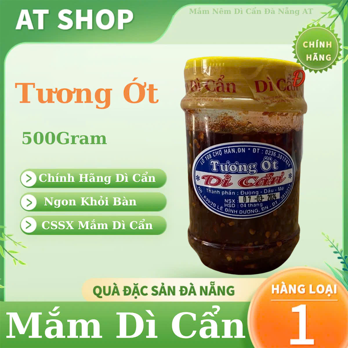 Tương Ớt Rim Đặc Biệt 500g – Dì Cẩn Chính Gốc – Món Ngon Miền Trung